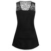Skull Print Lace Panel Tank Top - designfullprint