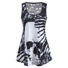 Skull Print Lace Panel Tank Top - designfullprint