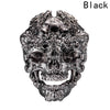 Punk Style Flower Skull Biker Ring