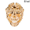 Punk Style Flower Skull Biker Ring