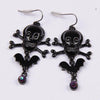 Halloween Pirate Skull Bat Wings Earrings
