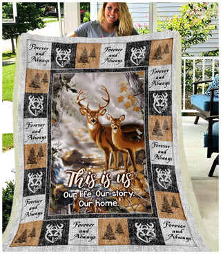 Blanket  Buck & Doe This Is Us Valentine Gift For Her First Valentine Gift For Boyfriend Valentine Couple