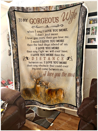 Blanket Buck & Doe To My Wife I Love You The Most