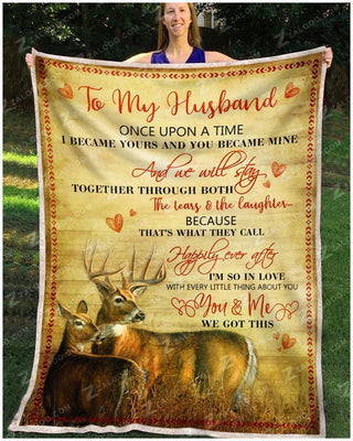 MK Blanket Deers To My Husband You And Me