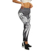 High Waist Honeycomb Skull Wings Sexy Fashion  Women Fitness Leggings