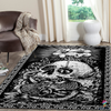 Skull Gift Skull Screaming With Plant And Flower Rug CH
