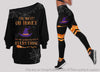 Halloween The West Oh Honey I'm The Wicked Witch Of Everything Off Shoulder Long Sleeves Top and Leggings Set LN