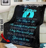 Personalized I Love You Step Daughter Quilt And Sherpa Blanket