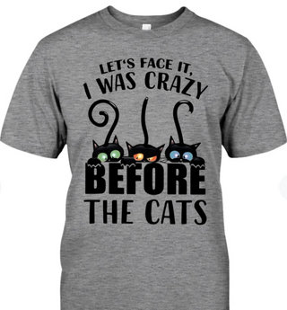 I Was Crazy Before Cats Tshirt LH Gifts For Cat Lovers