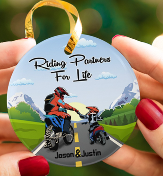 Motocross Riding Partners For Life Ornament LH