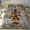 Zipped Yorkshire Dogs Sleeping Bedding Set CH Gifts For Dog Lovers