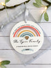 Rainbow Personalised Family Christmas Tree Ornament LH