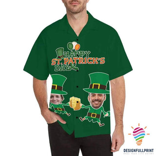 Patrick Day Shirt Custom Face Cheers Men Hawaiian Shirt LN
