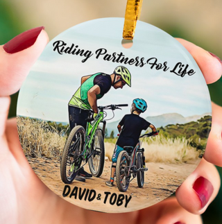 Mountain Bike Riding Partners For Life Ornament LH