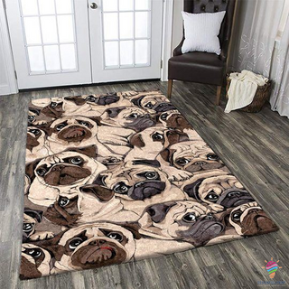 Pug Emotions Dog Lover Pet Lover Pattern Rug CH Gifts For Dog Lovers