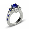 Crystal Zircon Stone Punk Skull Ring