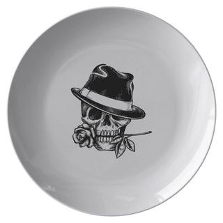 Skull Men Couple Microwave Safe, BPA- Free Plate 002 - designfullprint