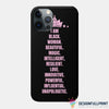 Black Pride I Am A Black Women Beautiful and Smart  Afro Print Phone Case LN