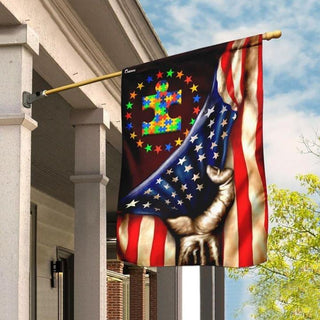 Autism Proud American US Flag LN Autism Gift