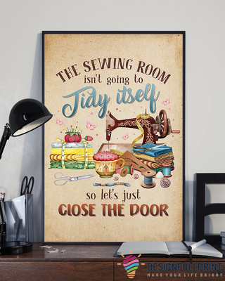 Tidy Sewing Room Love Sewing Knit Yarn Canvas Art and Poster CM