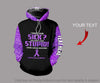 Purple Fibromyalgia Awareness US Unisex Size Hoodie