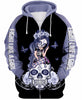 Skull Gift Fight Like A Warrior™ Violet Cancer Sugar Skull Girl Awareness Hoodie