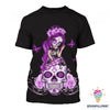 Kämpfe wie ein Krieger ™ Hot Purple Lupus Zuckerschädel Girl Awareness Hoodie