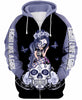 Skull Gift Multi-color Sugar Skull Girl Cancer Awareness Zip up Hoodie 3d Skull Hoodies 3d Skull Print Pocket Hoodie