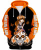Skull Gift Multi-color Sugar Skull Girl Cancer Awareness Zip up Hoodie 3d Skull Hoodies 3d Skull Print Pocket Hoodie