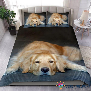Black Golden retriever Sleeping Bedding Set CH Gifts For Dog Lovers