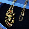 Retro Charm Skull Bones Chain Necklace