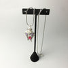 Cubic Zirconia Blackened Link Chain Skull Necklace