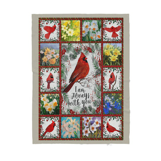I Am Always With You Cardinals Bird Blanket HG Memorial Gifts