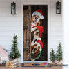 Basset Hound Christmas Door Cover LH