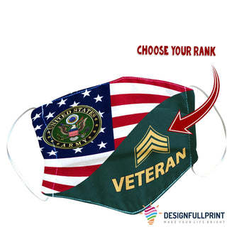 Gift For Veteran Lover Gift For Army Military Gifts Gift For Army Army Veteran Face Mask LH