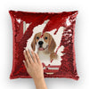 Beagle ﻿Sequin Cushion Cover - designfullprint