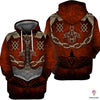 Gift For Viking Lover Orange Viking All Over Print Hoodie LN