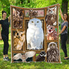Owls Blanket Owl Security Blanket Owl Lovey Blanket Owl Baby Blanket Owl Blanket Sherpa Blanket HG
