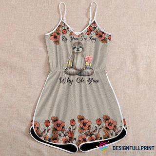 Sloth Romper Rompers For Women LH Romper Dress Sexy Rompers Summer Rompers Sloth Gifts For Her
