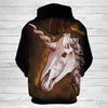Unicorn Skull 3D Unisex Hoodie 021 - designfullprint