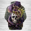3D SKull and Dragon Print Hoodie 020 - designfullprint