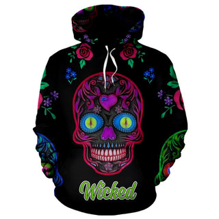 3D Wicked Skull Unisex Hoodie 030