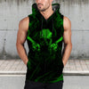 3D Skull Evil Sleeveless Zip Hoodie 002 - designfullprint