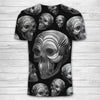 Black and White 3D Skull Illustration Unisex Hoodie, Long-sleeve, Tee, Zip up 026