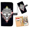 Awesome Cell Phone Wallet Case for Universal Models - Dream-catcher Wolf 002 - designfullprint