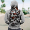 3D Skull Warrior Unisex Zip Up Hoodie 010 - designfullprint