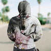 New Fashion Zip Up Hoodies - Black and White Wolves 008 - designfullprint