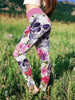 Floral Skull 3D Leggings 03 - designfullprint