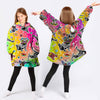 Gifts For Kids Pug Lovers Funny Pug Dog Coloful Kid Wearable Blanket Snug Hoodie QDH