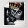 Limited Edition King and Queen Skull Sofa Throw Blanket